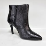 Vizzano 3049-219 Pointy Toe Stiletto Heel Ankle Boot in Black Croc