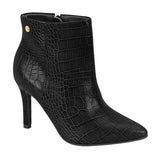 Vizzano 3049-219 Pointy Toe Stiletto Heel Ankle Boot in Black Croc