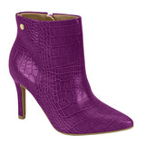 Vizzano 3049-219 Pointy Toe Stiletto Heel Ankle Boot in Light Violet Croc