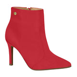 Vizzano 3049-225 Pointy Toe Stiletto Heel Ankle Boot in Red Napa