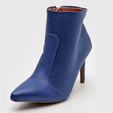 Vizzano 3049-225 Pointy Toe Stiletto Heel Ankle Boot in Cobalt Blue Napa