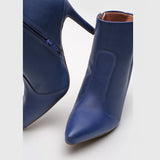 Vizzano 3049-225 Pointy Toe Stiletto Heel Ankle Boot in Cobalt Blue Napa