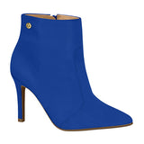 Vizzano 3049-225 Pointy Toe Stiletto Heel Ankle Boot in Cobalt Blue Napa