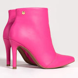 Vizzano 3049-225 Pointy Toe Stiletto Heel Ankle Boot in Pink Napa