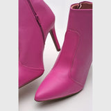 Vizzano 3049-225 Pointy Toe Stiletto Heel Ankle Boot in Pink Napa