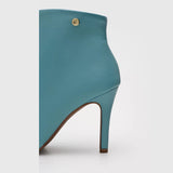 Vizzano 3049-225 Pointy Toe Stiletto Heel Ankle Boot in Jade Green Napa