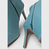 Vizzano 3049-225 Pointy Toe Stiletto Heel Ankle Boot in Jade Green Napa