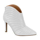 Vizzano 3049-237 Pointy Toe Stiletto Heel Ankle Boot in White Napa