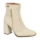 Vizzano 3085-201 Block Heel Ankle Boot in Cream Napa