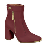 Vizzano 3085-201 Block Heel Ankle Boot in Wine Napa