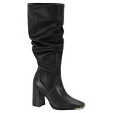 Vizzano 3085-203 Block Heel Square Toe Boot in Black