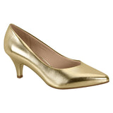 Beirra Rio 4076-1101 Pointy Toe Pump in Gold Napa