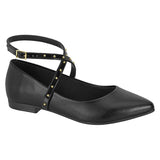 Beira Rio 4136-282 Studded Strap Flat in Black