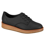 Beira Rio 4235-201 Brogue Lace-Up Flat in Black Napa