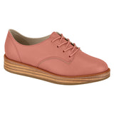 Beira Rio 4235-201 Brogue Lace-Up Flat in Salmon Napa