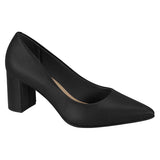 Beira Rio 4241-200 Pointy Toe Block Heel Pump in Black Napa