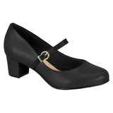 Beira Rio 4777-475 Low Heel Mary-Jane Pump in Black Napa