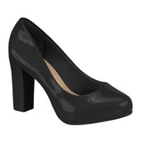 Beira Rio 4788-300 Block Heel Pump in Black Patent