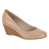 Beira Rio 4791-500 Low Heel Wedge in Beige Napa