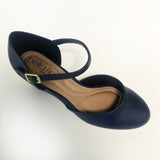 Beira Rio 4791-515 Low Heel Mary-Jane Wedge in Navy Napa