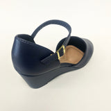 Beira Rio 4791-515 Low Heel Mary-Jane Wedge in Navy Napa