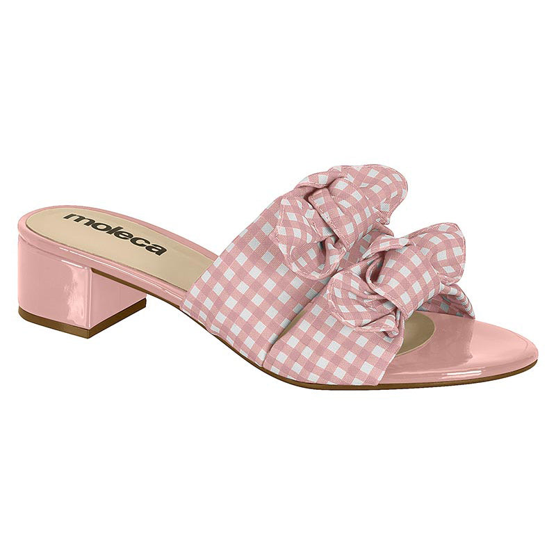 Moleca 5259-838 Block Heel Slip-on Sandal in Multi Pink