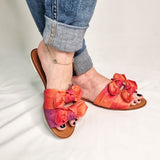 Moleca 5297-424 Slip-on Sandal in Multi Pink Gloss