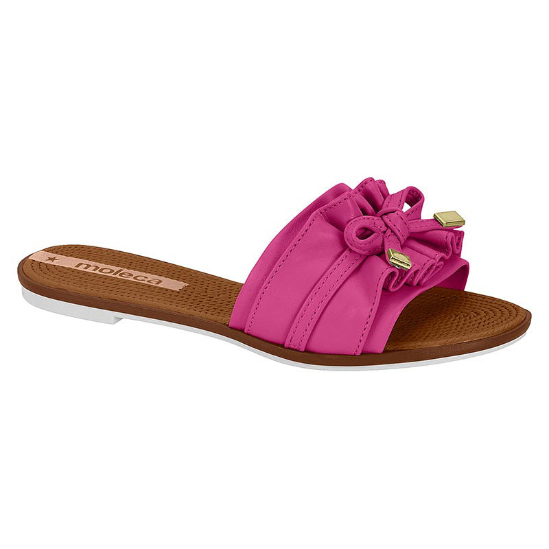 Moleca 5297-446 Ruffled Slip-on Sandal in Pink