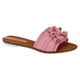 Moleca 5297-446 Ruffled Slip-on Sandal in Candy Pink