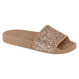 Moleca 5414-107 Summer Slide in Rose Gold Glitter