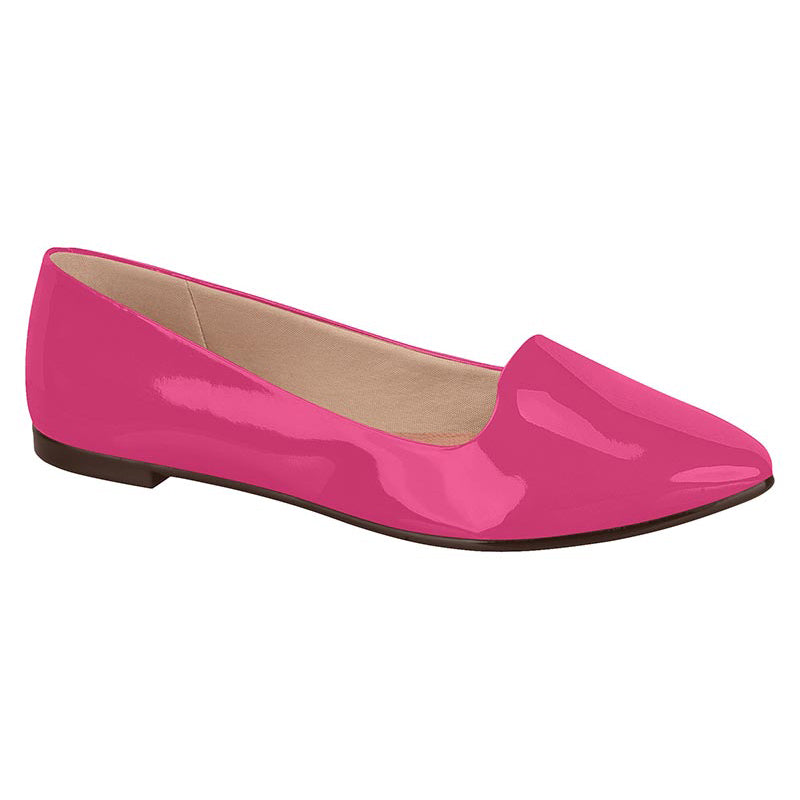 Moleca 5635-116 Pointy Toe Flat in Pink Patent