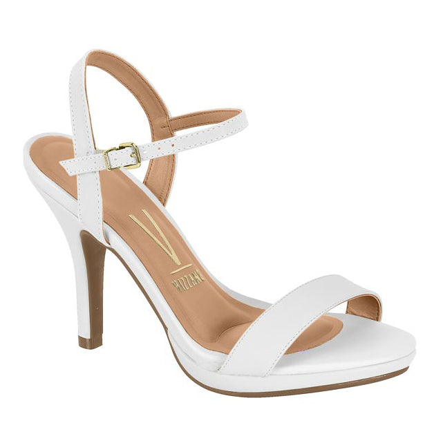 Vizzano 6210-1019 High Heel Sandal in White Napa