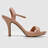 Vizzano 6210-1019 High Heel Sandal in Beige Napa