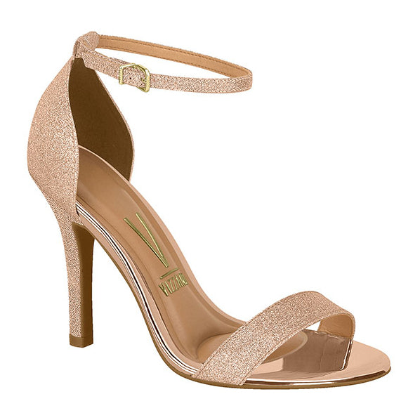 Vizzano 6249-452 High Heel Sandal in Rose Gold Glitter