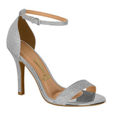 Vizzano 6249-452 High Heel Sandal in Silver Glitter