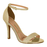 Vizzano 6249-452 High Heel Sandal in Gold Glitter