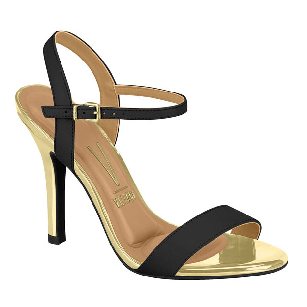 Vizzano 6249-464 High Heel Sandal in Black/Golden