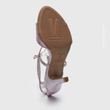 Vizzano 6249-781 Strappy High Heel Sandal in Pink Metal Lizard