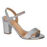 Vizzano 6262-474 Block Heel Sandal in Silver Glitter