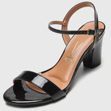 Vizzano 6262-474 Block Heel Sandal in Black Patent