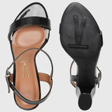 Vizzano 6262-474 Block Heel Sandal in Black Patent