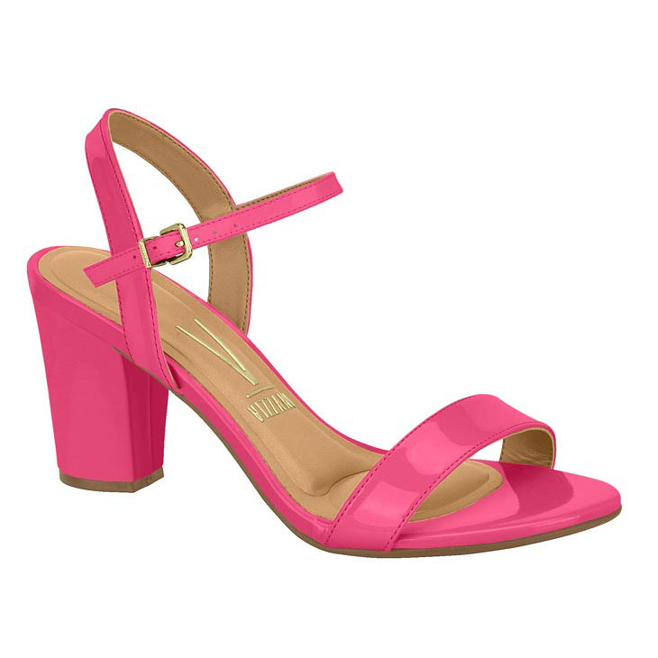 Vizzano 6262-474 Block Heel Sandal in Pink Gloss Patent