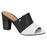 Vizzano 6262-482 Block Heel Mule in Black/White