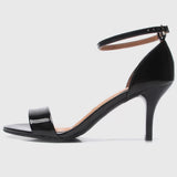 Vizzano 6276-416 Mid Heel Sandal in Black Patent