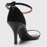 Vizzano 6276-416 Mid Heel Sandal in Black Patent