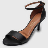 Vizzano 6276-416 Mid Heel Sandal in Black Napa