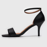 Vizzano 6276-416 Mid Heel Sandal in Black Napa