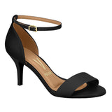 Vizzano 6276-416 Mid Heel Sandal in Black Napa