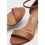 Vizzano 6276-416 Mid Heel Sandal in Camel Napa