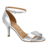 Vizzano 6276-716 Mid Heel Sandal in Silver Napa